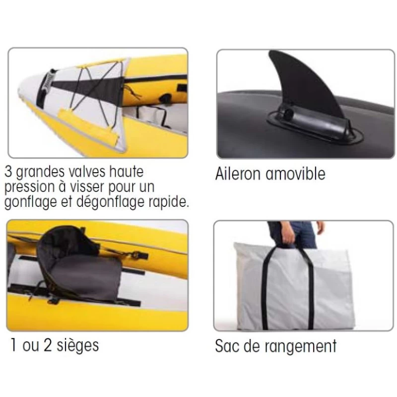 PLASTIMO Kayak Gonflable Single 2 PLASTIMO Kayak Gonflable Single – Image 2